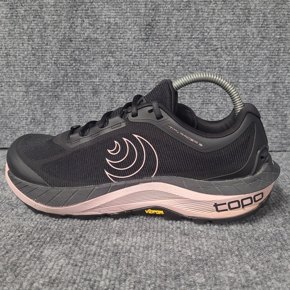 Topo Shoes Womens 9 MTN Racer 3 Black Pink Vibram Road Running Athletic - Picture 7 of 13